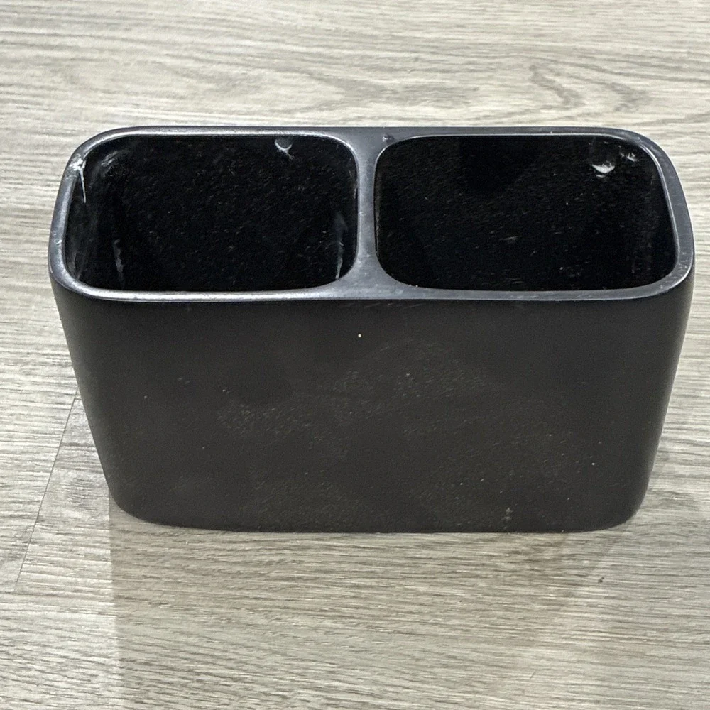 Black 3 Hole Vanity Organizer | Bathroom, Make Up, Toothbrushes